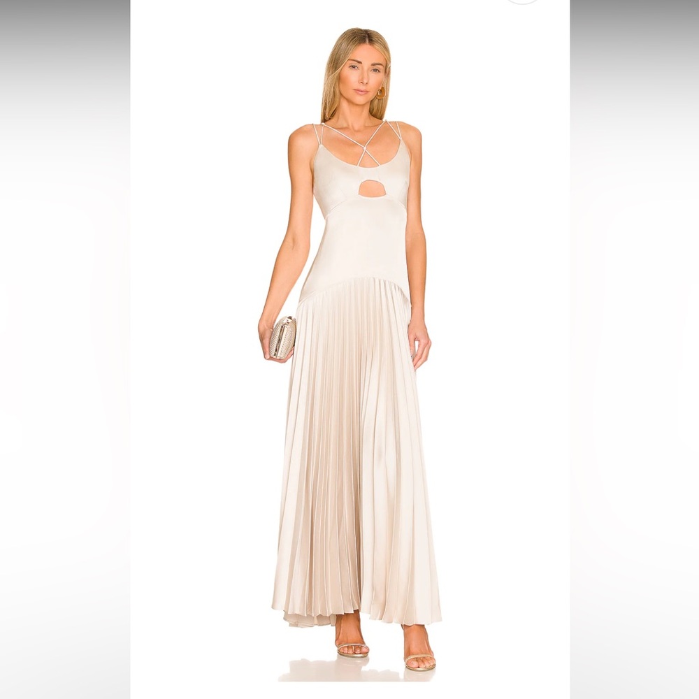 L’Academie Caris Maxi Dress in Nude